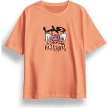 Oversize City Streets Baskılı Tshirt