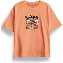 Oversize City Streets Baskılı Tshirt