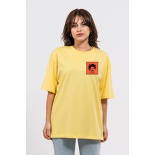 Oversize Curly Man Baskılı Tshirt