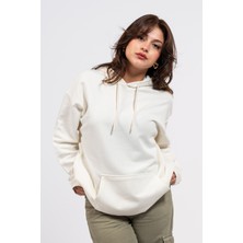 Oversize Sırtta Baskılı Scary Hoodie