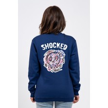 Regular Sırtta Shocked Baskılı Sweatshirt