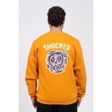 Regular Sırtta Shocked Baskılı Sweatshirt