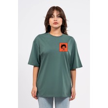 Oversize Curly Man Baskılı Tshirt