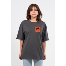Oversize Curly Man Baskılı Tshirt