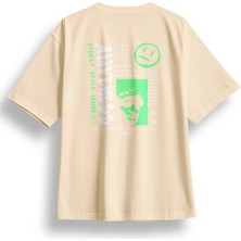 Oversize Aliveness Baskılı Tshirt