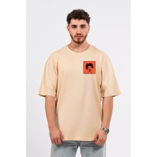 Oversize Curly Man Baskılı Tshirt