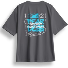 Oversize Fearless Baskılı Tshirt
