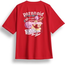 Oversize Paranoid Baskılı Tshirt
