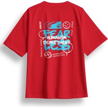 Oversize Fearless Baskılı Tshirt