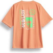 Oversize Aliveness Baskılı Tshirt