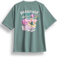 Oversize Paranoid Baskılı Tshirt