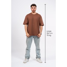 Oversize Fearless Baskılı Tshirt