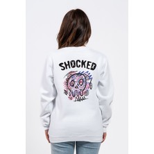 Regular Sırtta Shocked Baskılı Sweatshirt