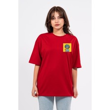 Oversize Göğüste Cry Woman Baskılı Tshirt