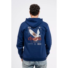 Regular Sırtta Chasm Baskılı Hoodie