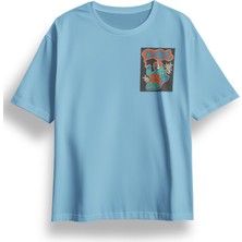 Oversize Göğüste Dont Smoke Baskılı Tshirt