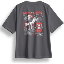 Oversize Reckless Baskılı Tshirt