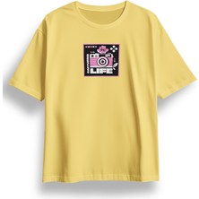 Oversize Capturing Life Baskılı Tshirt