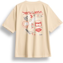 Oversize Reckless Baskılı Tshirt