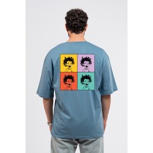 Oversize Curly Man Baskılı Tshirt