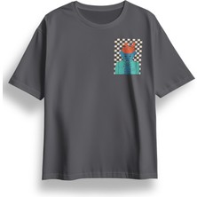 Oversize Göğüste Be Furious Baskılı Tshirt