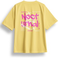 Oversize Nocturnal Baskılı Tshirt