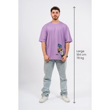Oversize Dali Baskılı Tshirt