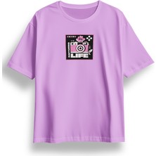 Oversize Capturing Life Baskılı Tshirt