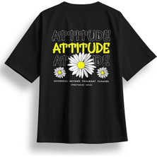 Oversize Attitude Baskılı Tshirt