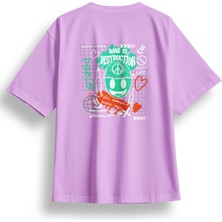 Oversize Destruction Baskılı Tshirt