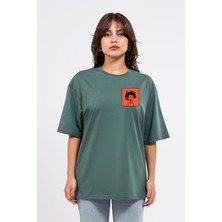 Oversize Curly Man Baskılı Tshirt
