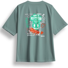 Oversize Destruction Baskılı Tshirt
