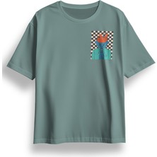 Oversize Göğüste Be Furious Baskılı Tshirt