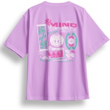 Oversize Mind Of World Baskılı Tshirt