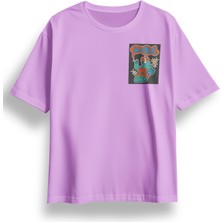 Oversize Göğüste Dont Smoke Baskılı Tshirt