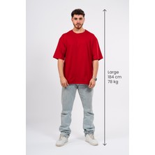 Oversize Just Skate Baskılı Tshirt