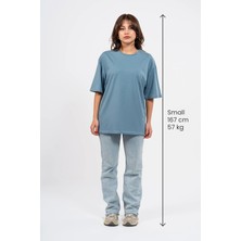 Oversize Like Flower Baskılı Tshirt