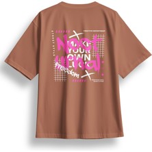 Oversize Nocturnal Baskılı Tshirt