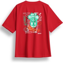 Oversize Destruction Baskılı Tshirt