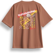 Oversize Skateboarding Baskılı Tshirt