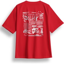 Oversize Stop War Baskılı Tshirt