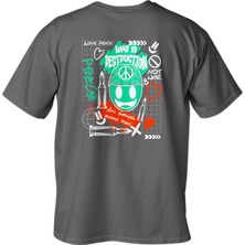 Regular Destruction Baskılı T-Shirt
