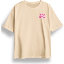 Oversize Nocturnal Baskılı Tshirt