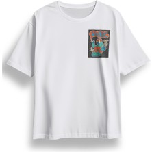 Oversize Göğüste Dont Smoke Baskılı Tshirt