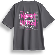 Oversize Nocturnal Baskılı Tshirt