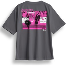 Oversize Sırtta Authentic Baskılı Tshirt