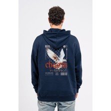 Oversize Sırtta Chasm Baskılı Hoodie