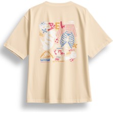 Oversize Rebel Baskılı Tshirt