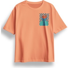 Oversize Göğüste Be Furious Baskılı Tshirt