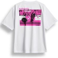 Oversize Sırtta Authentic Baskılı Tshirt